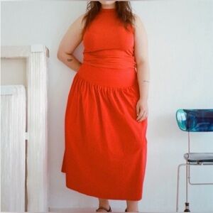 NEW - Wray NYC Lulu Skirt in Carnation Red size XL, 100% Cotton Poplin